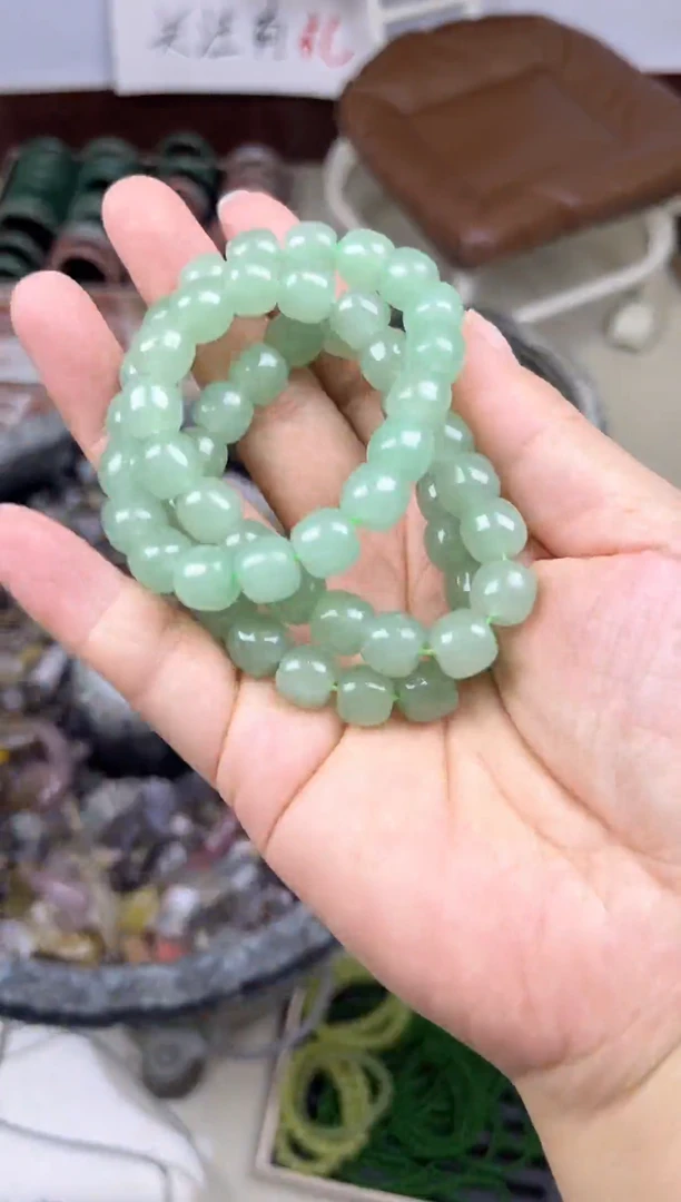 未镶嵌东陵石手链东陵玉老型珠