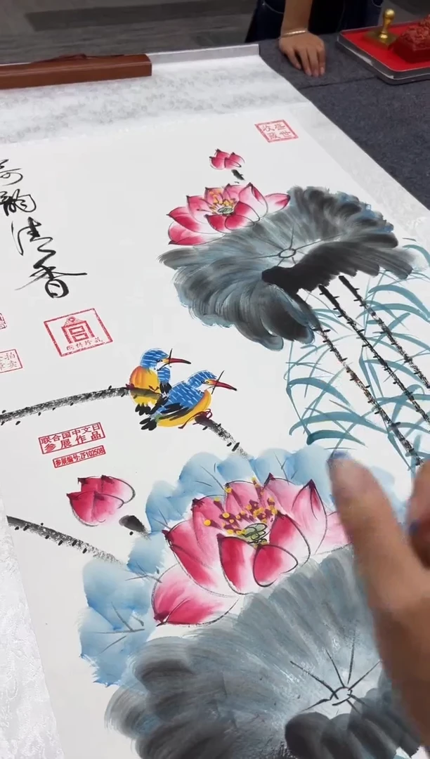 书法刘贵显《荷韵清香》