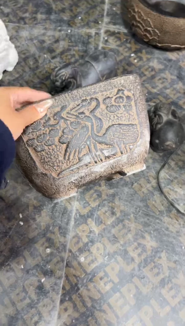 陶土【火山泥】祥云大斗盆