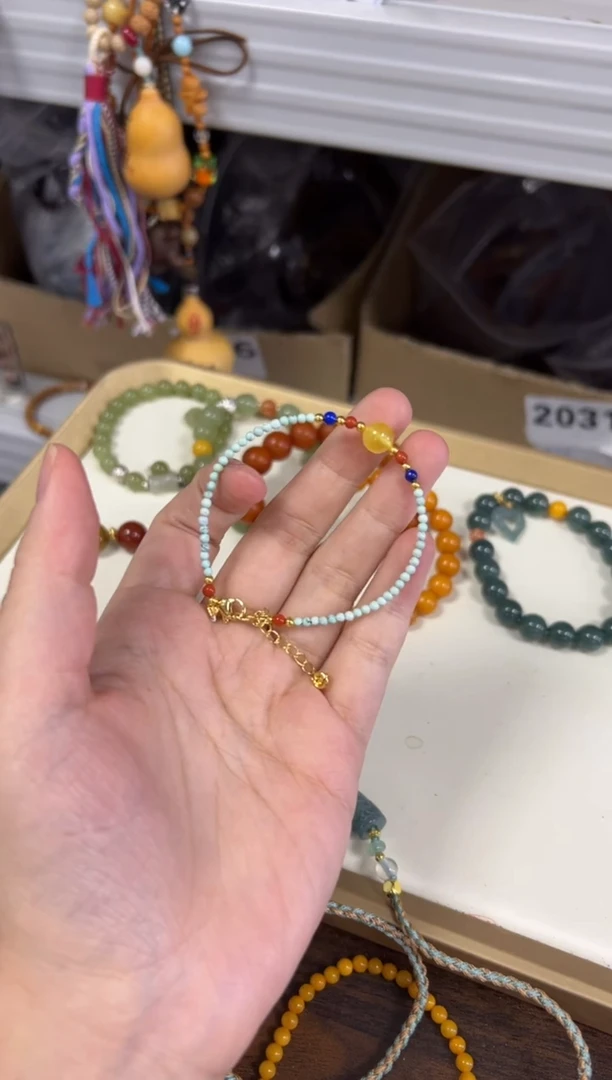 未镶嵌蜜蜡手链蜜蜡圆珠小米松多宝款手链[1408]