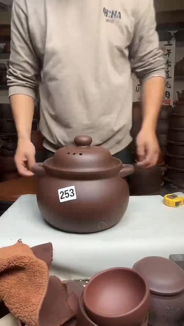 宜兴紫砂微瑕5升大肚煲253