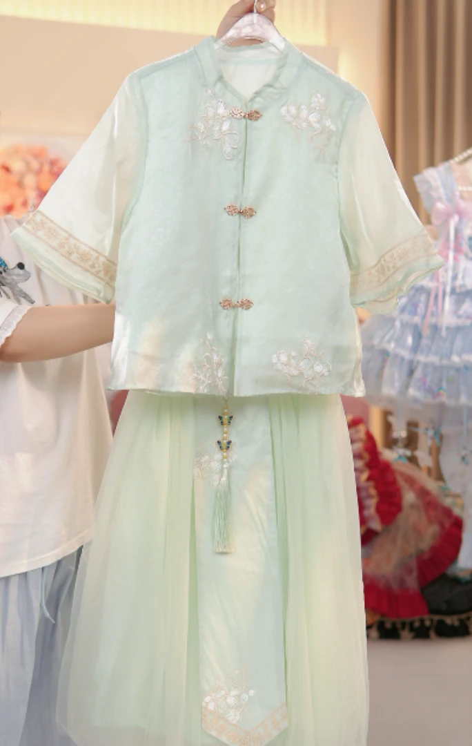 古风中国风夏季2025夏季古装复古女民族女童汉服