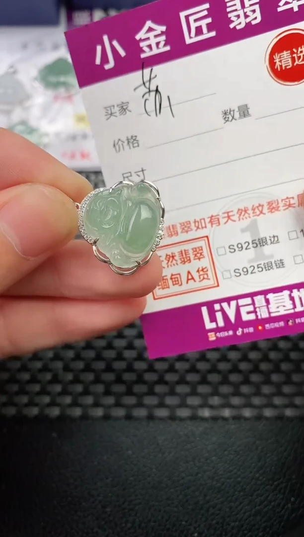 翡翠银S925镶嵌颈饰·
