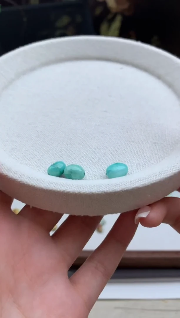 未镶嵌绿松石单珠三颗顺.A56