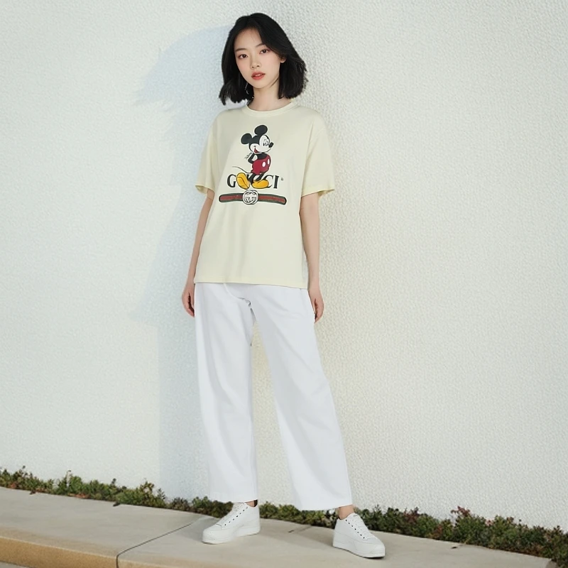 99新 GUCCI/古驰 T恤/迪士尼米老鼠联名短袖圆领/XS码/0001919