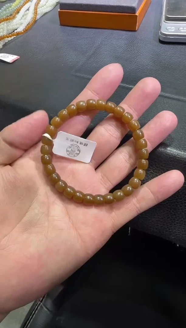 未镶嵌手串和田玉金山糖白老红糖手串  （产地直发）