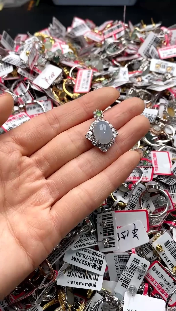 【闪购商品】翡翠戒指银S925镶嵌111111111    4