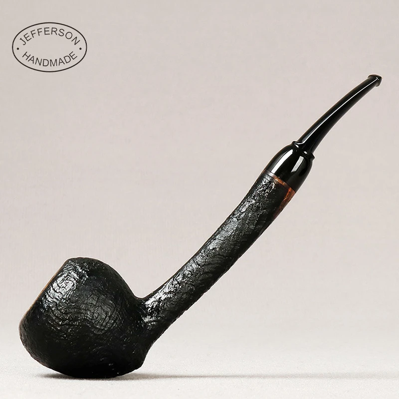 新手入门 杰弗森 雕刻喷砂长腿橡果 3毫米 卢泳工作室 石楠木烟斗