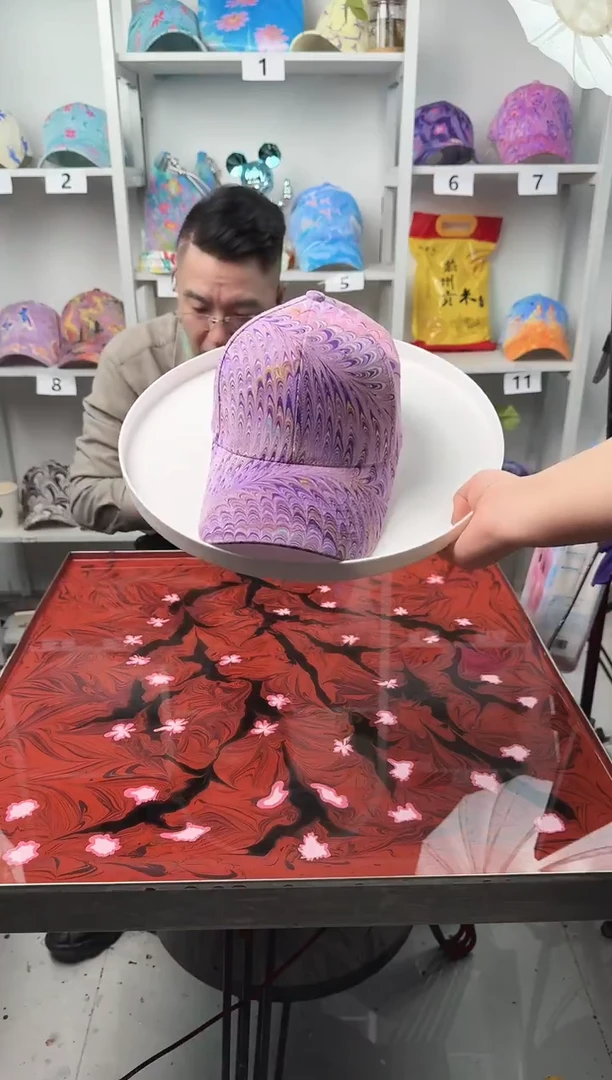 纯棉成人款盘龙纹水拓帽