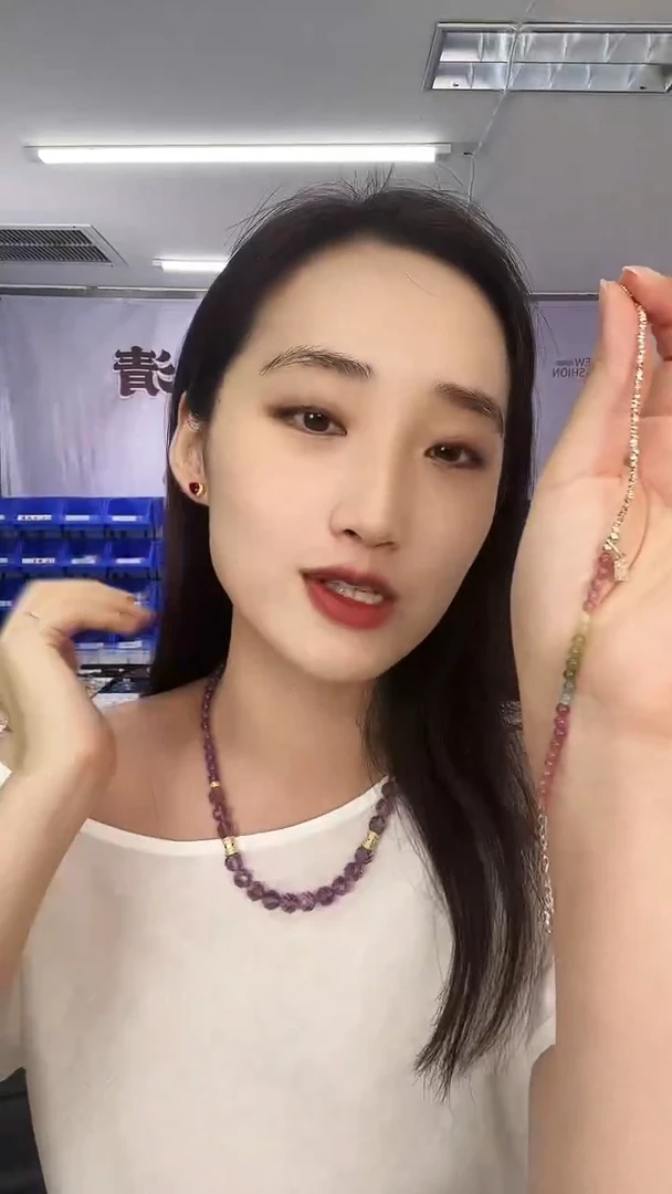 手链银S925镶嵌碧玺 天然珠宝多样性发其一
