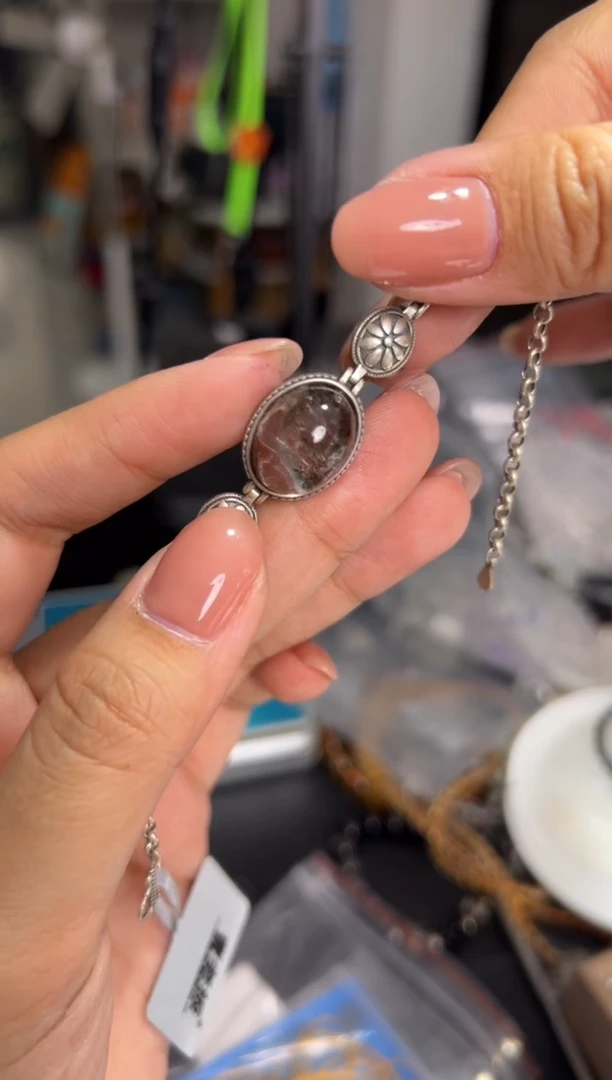 【闪购商品】水晶手链银S925镶嵌幽灵蛋面手链