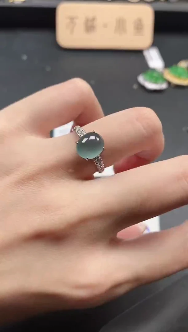 银S925镶嵌戒指翡翠51151