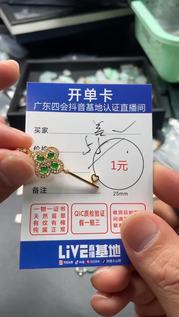 颈饰未镶嵌翡翠美*鱼挂件