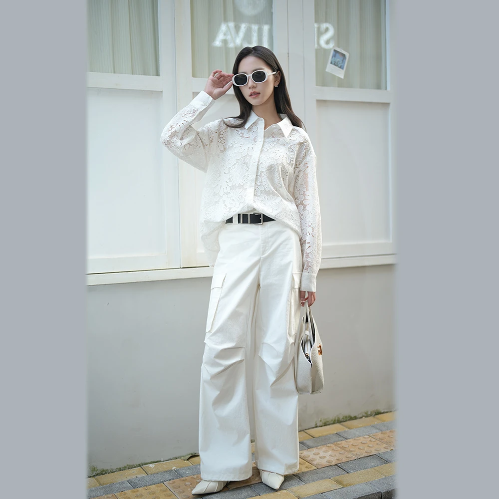 【丽公主专属】工装风长裤 2502255221（腰带随机送）