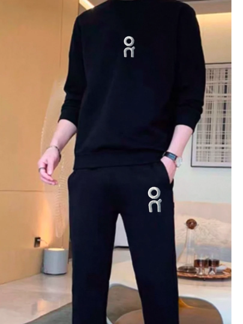 潮流套装刺绣运动休闲户外运动旅游网红情侣迪桑棉on卫衣套装