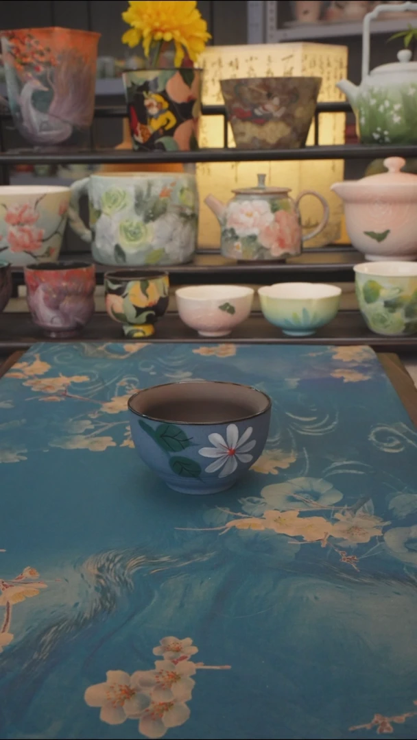 福利品 雏菊紫砂品茗杯