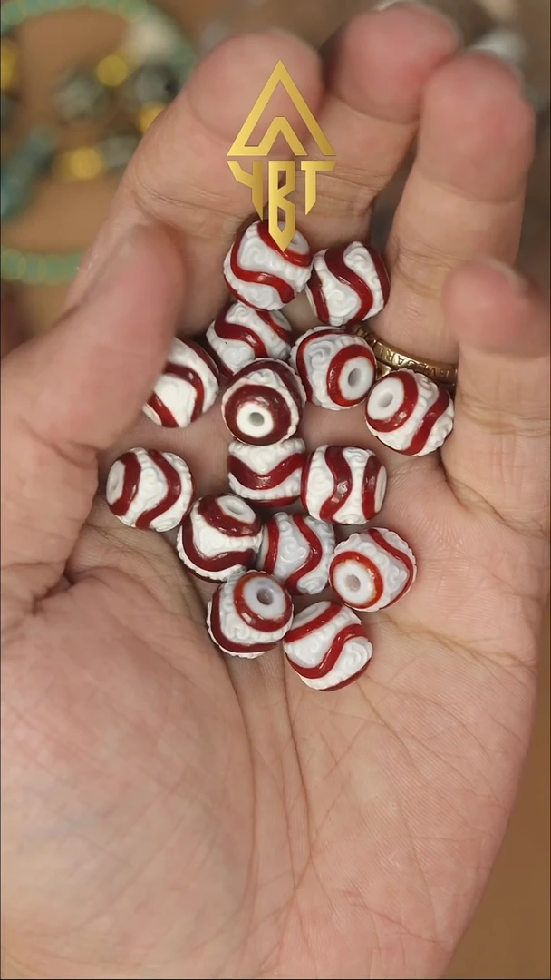 未镶嵌配饰玛瑙/玉髓红虎牙-直径12（多样性发其一）