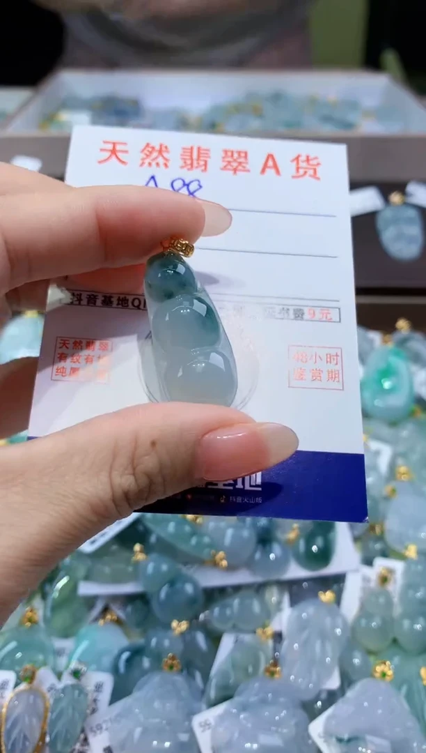 颈饰未镶嵌翡翠天然翡翠A货挂件
