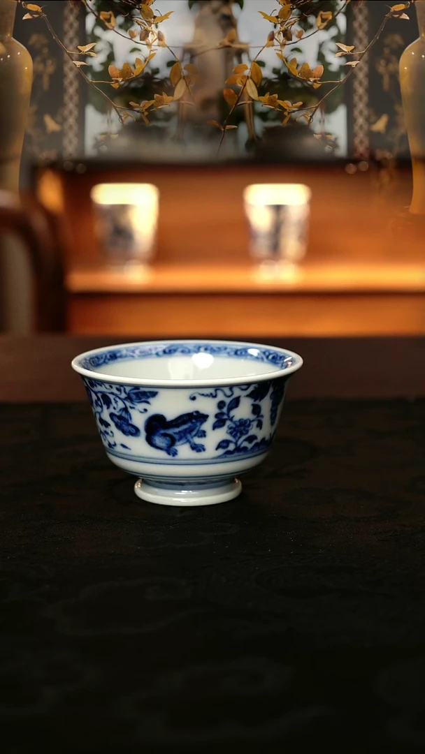 元黛工坊虫趣马蹄杯