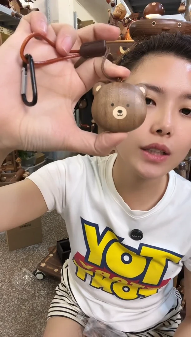 木原木小熊头挂件