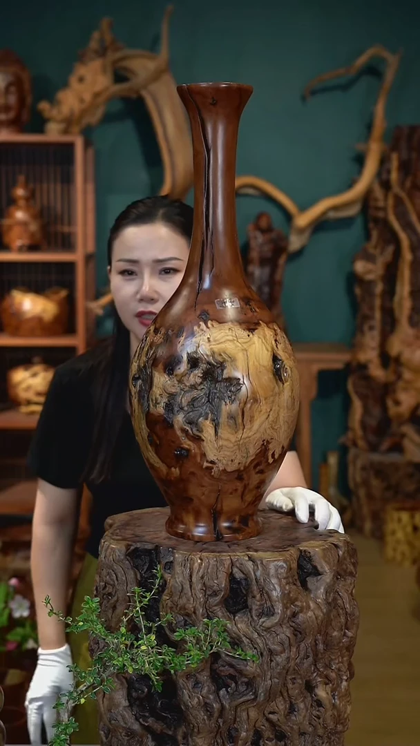 枣木雷击枣木富贵瓶