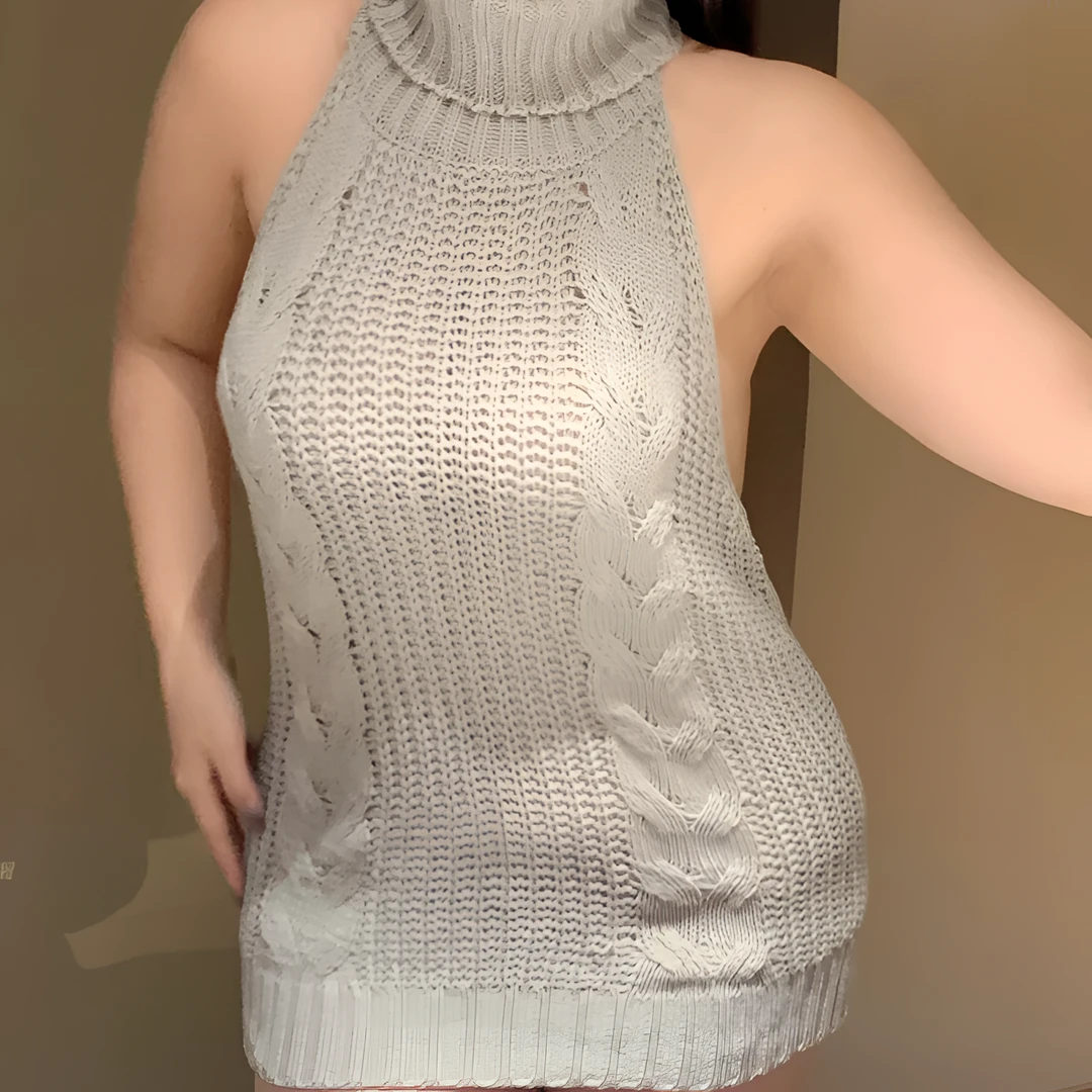 【80-180】新款加肥大码毛衣针织衫露背性感毛衣网红款式流行