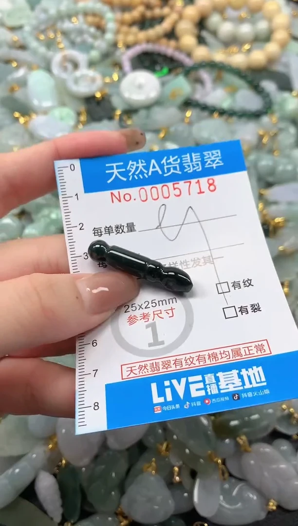 颈饰未镶嵌翡翠净货挂件-5718