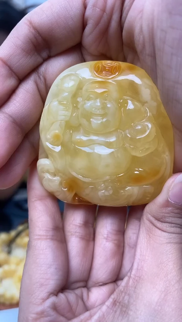 【闪购商品】琥珀裸石未镶嵌天然琥珀蜜蜡弥勒佛