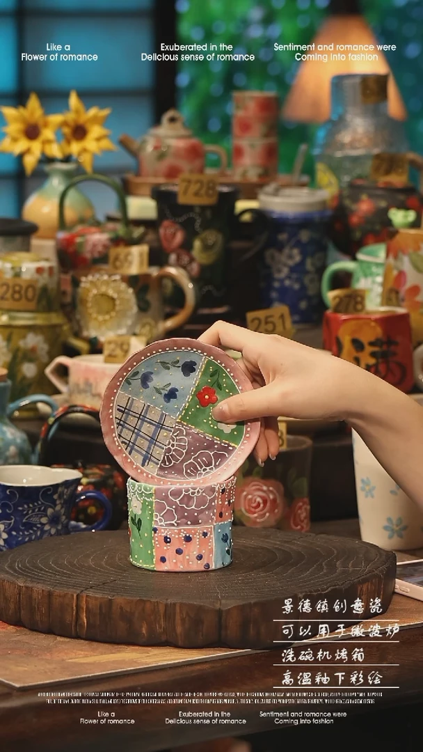 陶瓷景德镇高温釉下彩手工手绘款式