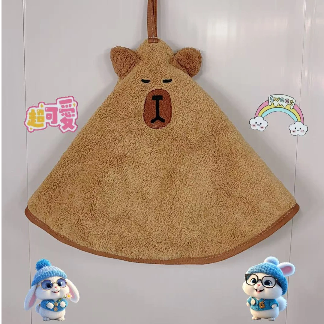 【孤品清仓】可爱挂式吸水擦手巾加厚速干卫生间厨房毛手帕卡通儿童