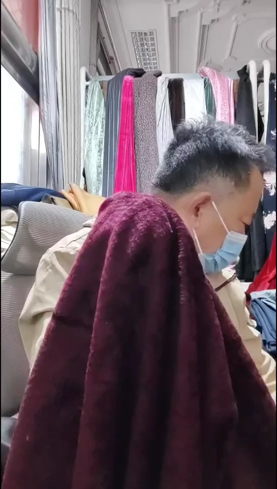 深酒紫红雪花绒绒布料