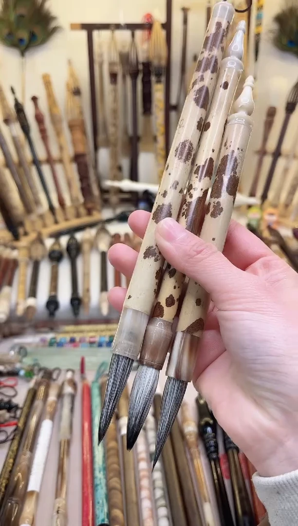 【清水试笔，拒绝蘸墨】墨琳笔庄毛笔3支