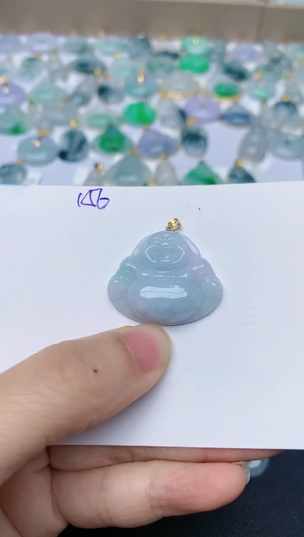 【闪购商品】翡翠颈饰18K金镶嵌天然翡翠A货    156