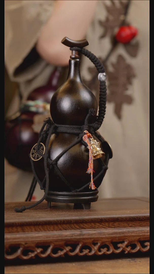 243号精品天然大漆工艺防渗内胆酒葫芦~