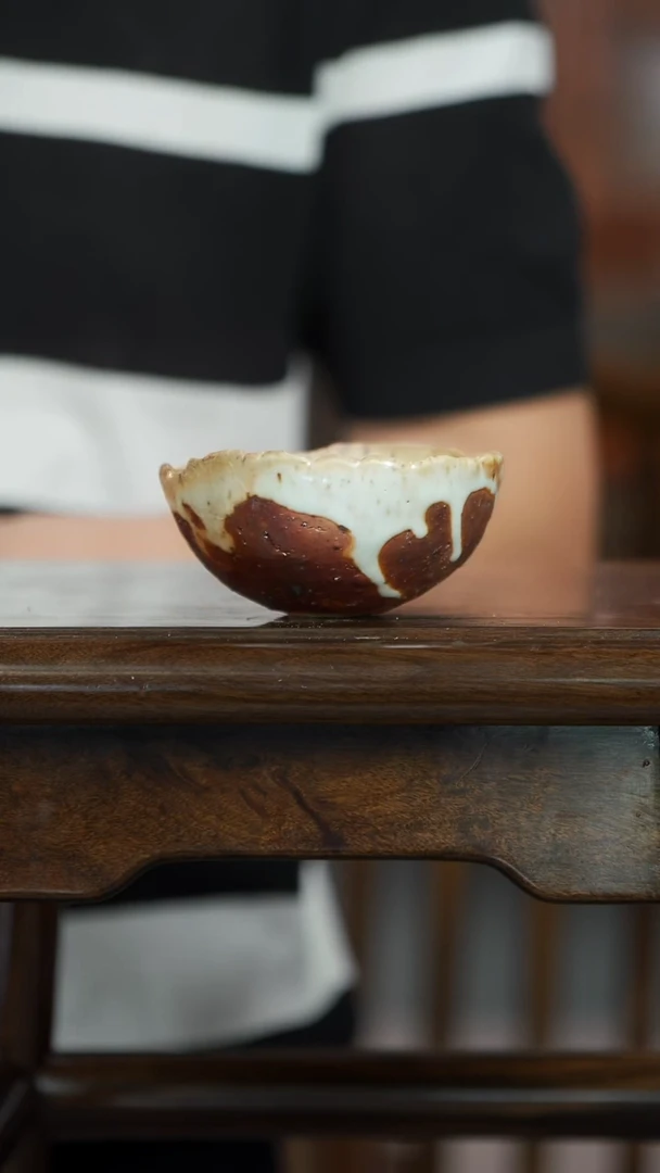 352号吴松制陶高温裸柴烧茶碗