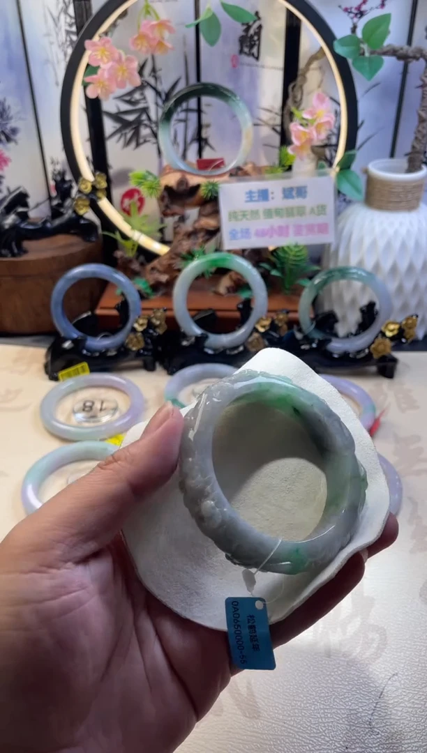 未镶嵌手镯翡翠正圈55