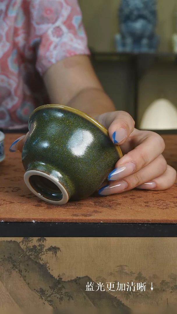 杯子镇窑一七二八柴窑烧制 高温颜色釉 茶叶末 压手杯