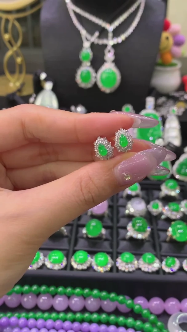 未镶嵌翡翠耳饰耳扣