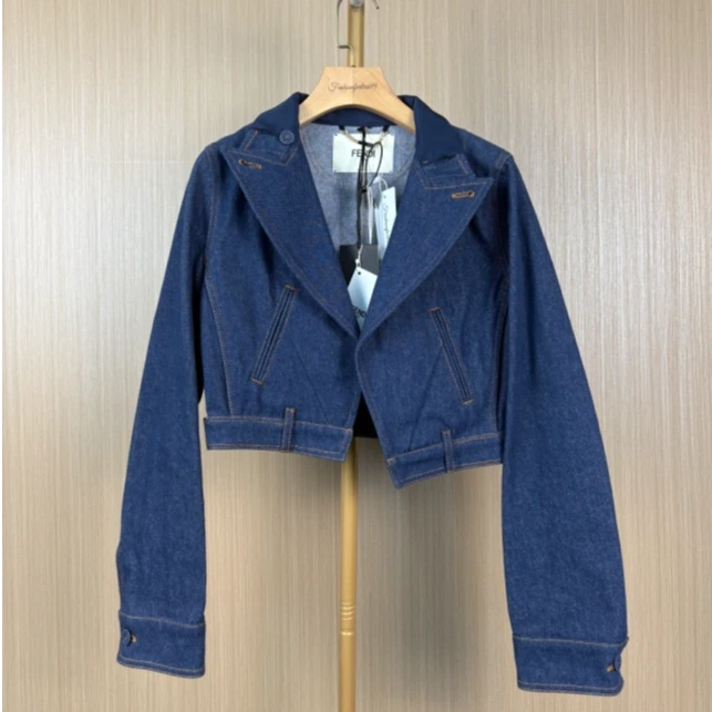 99新 FENDI/芬迪 蓝色短款牛仔外套 40 16172480