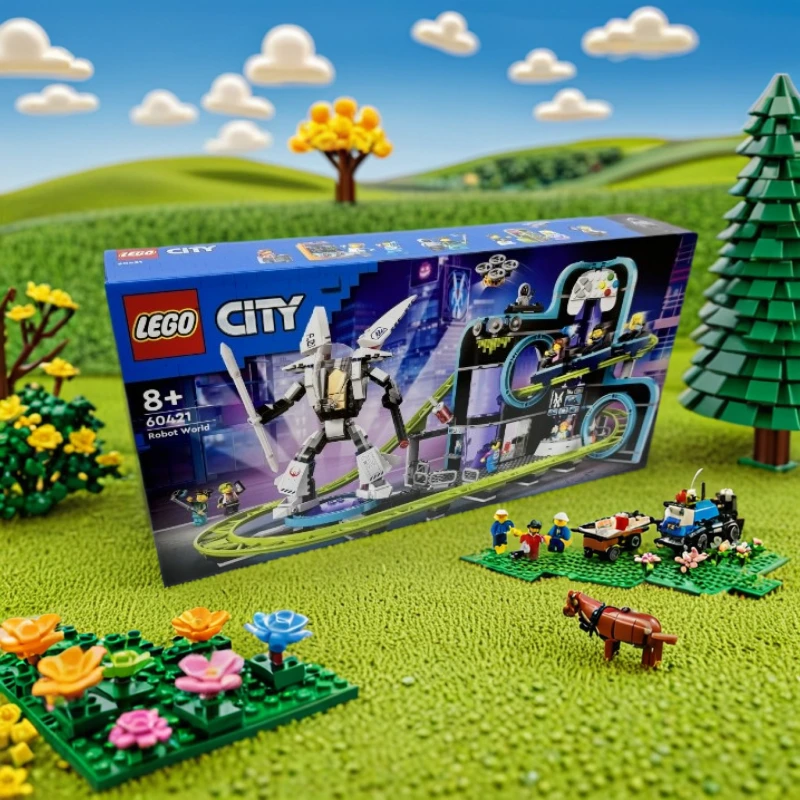 LEGO/乐高积木60421机器人世界过山车游乐园1盒礼物优选