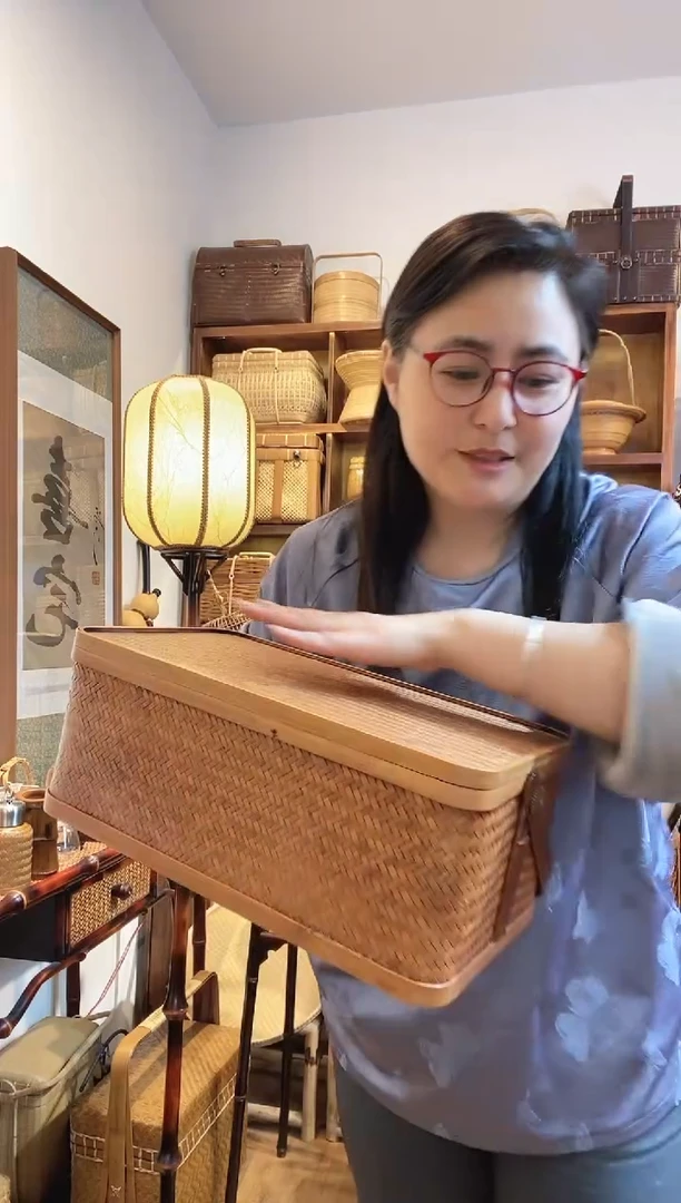 【闪购商品】手工竹编静香拐篮