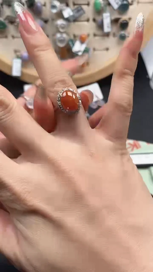 银S925镶嵌戒指翡翠天然翡翠10.13/0041