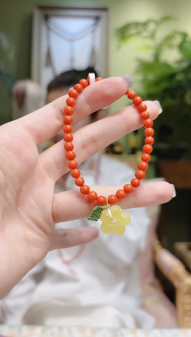 【闪购商品】南红玛瑙手串未镶嵌蜜蜡花南红手串