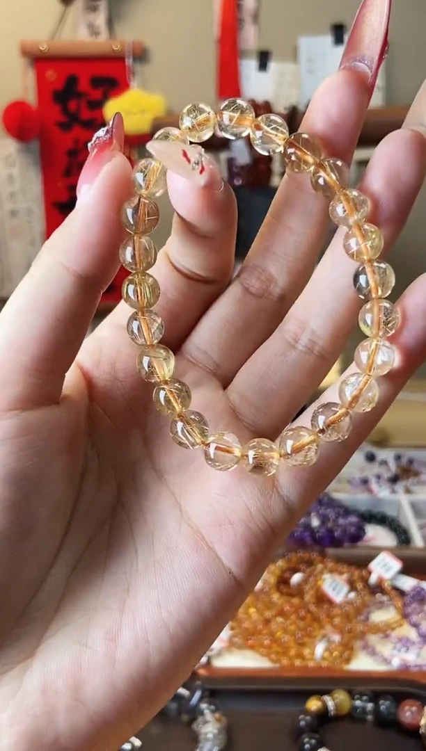 【闪购商品】水晶手串未镶嵌金发晶8nn