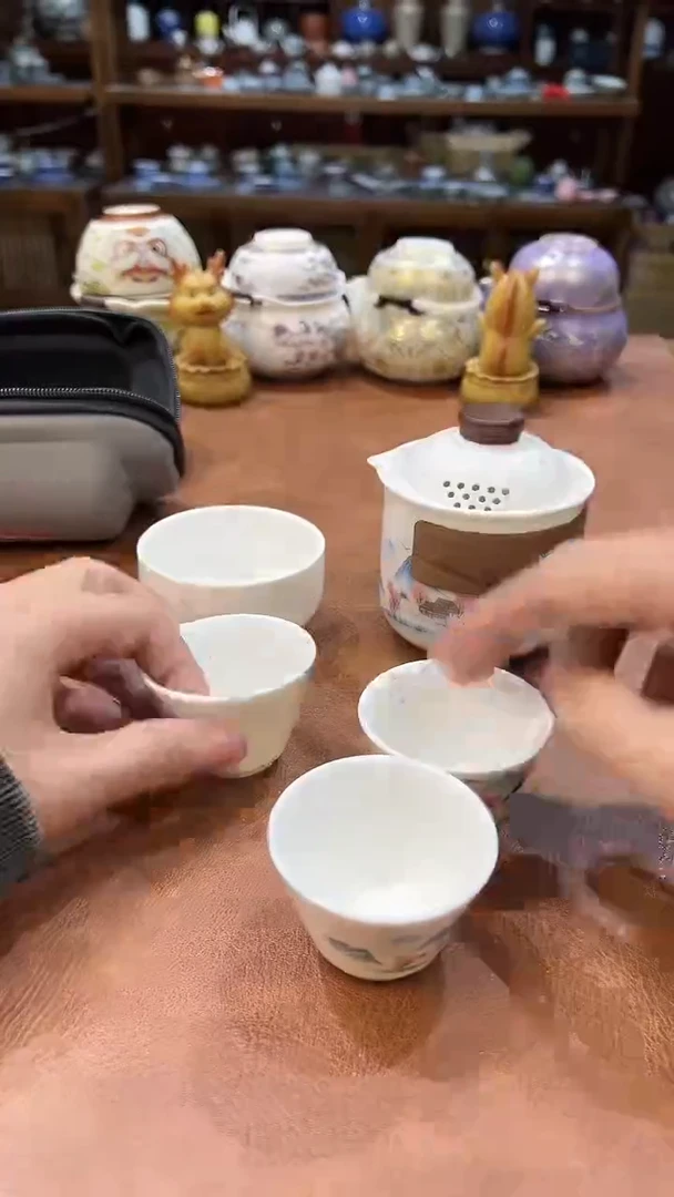 真的很便宜会开片的旅行茶具