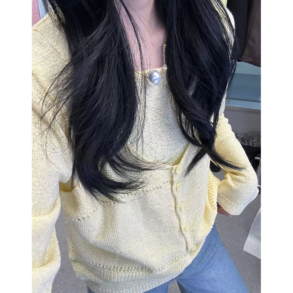 DEZI宝藏衣橱假两件圆领舒适女打底小衫LS1995066