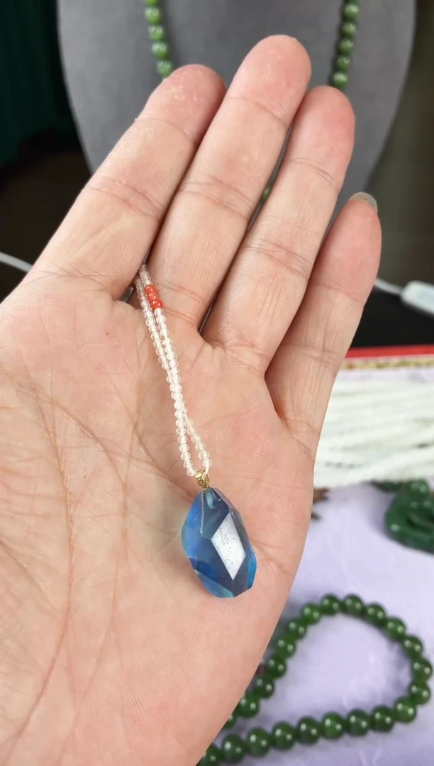 未镶嵌吊坠(赠链)海蓝宝石A1-47