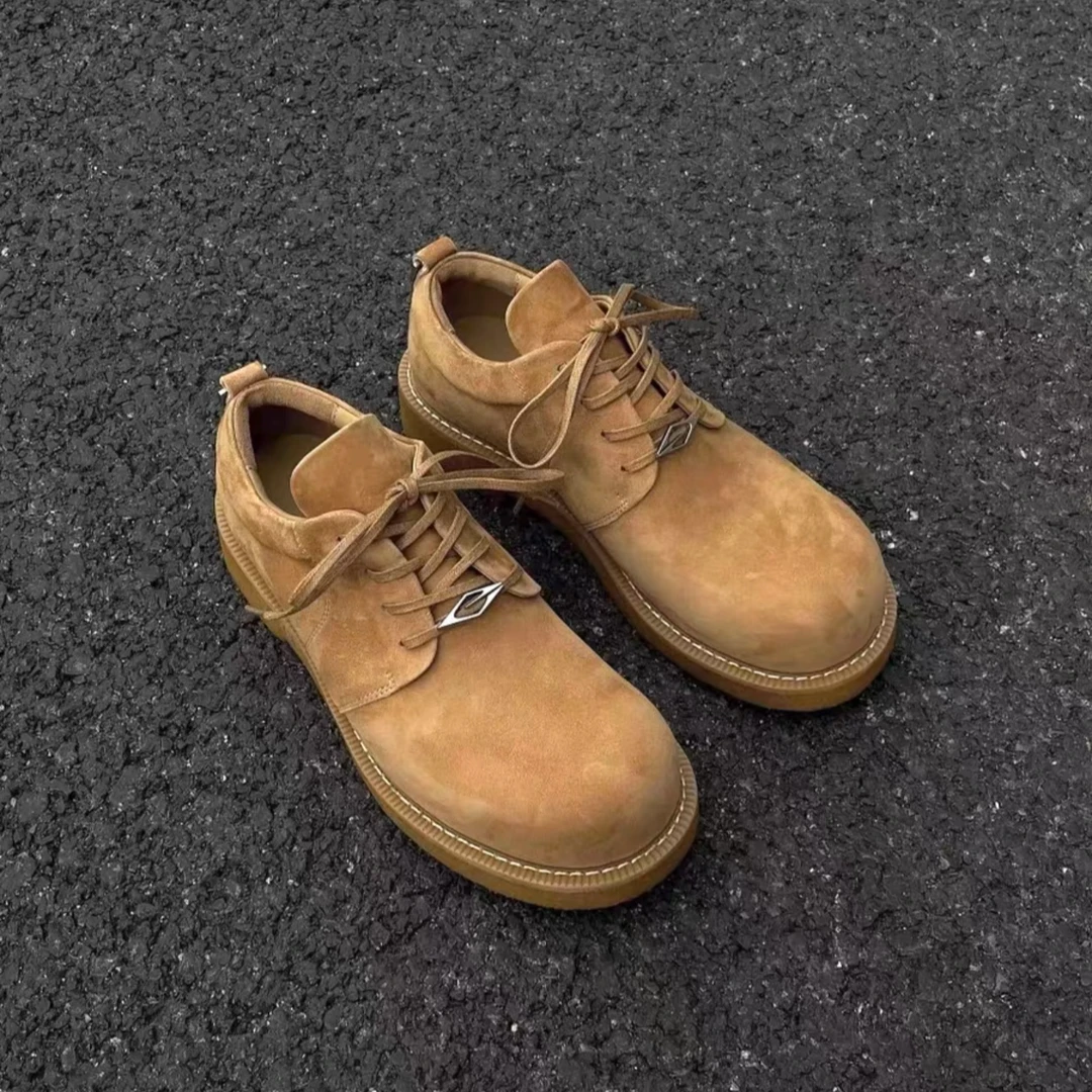 Eicalonce·意卡伦萨 “大黄鞋” 牛皮黄色大头米奇德比鞋男款767