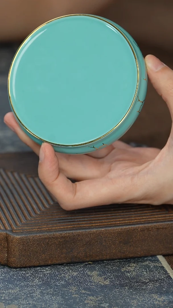 【绿松石金络盖置】【12西泠礼盒】