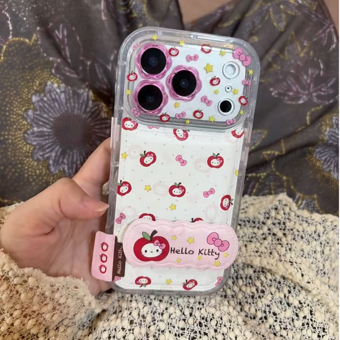 花朵镜头KT猫咪苹果支架适用iPhone17promax苹果17pro手机壳16pro